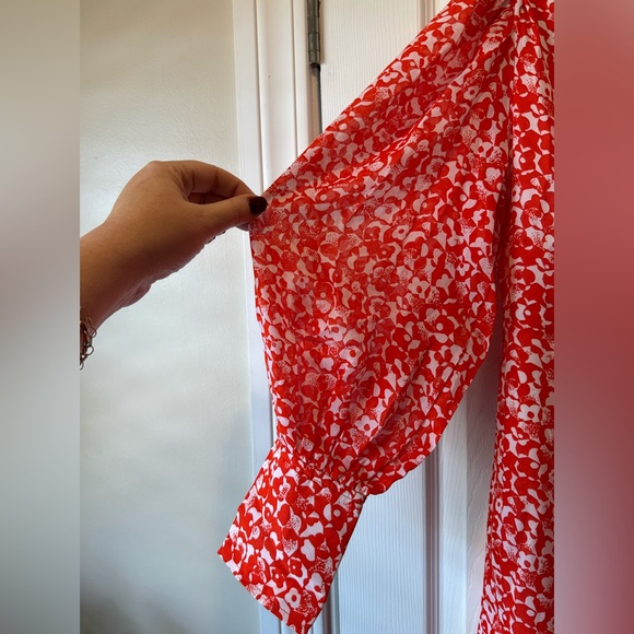 GANNI Abstract Floral Midi Dress sz 38 | sz 6 NWT - Picture 10 of 15